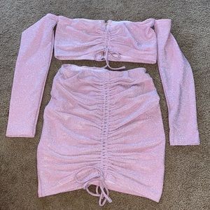 BabyBoo Pink Sparkle Stassie Skirt and Top.